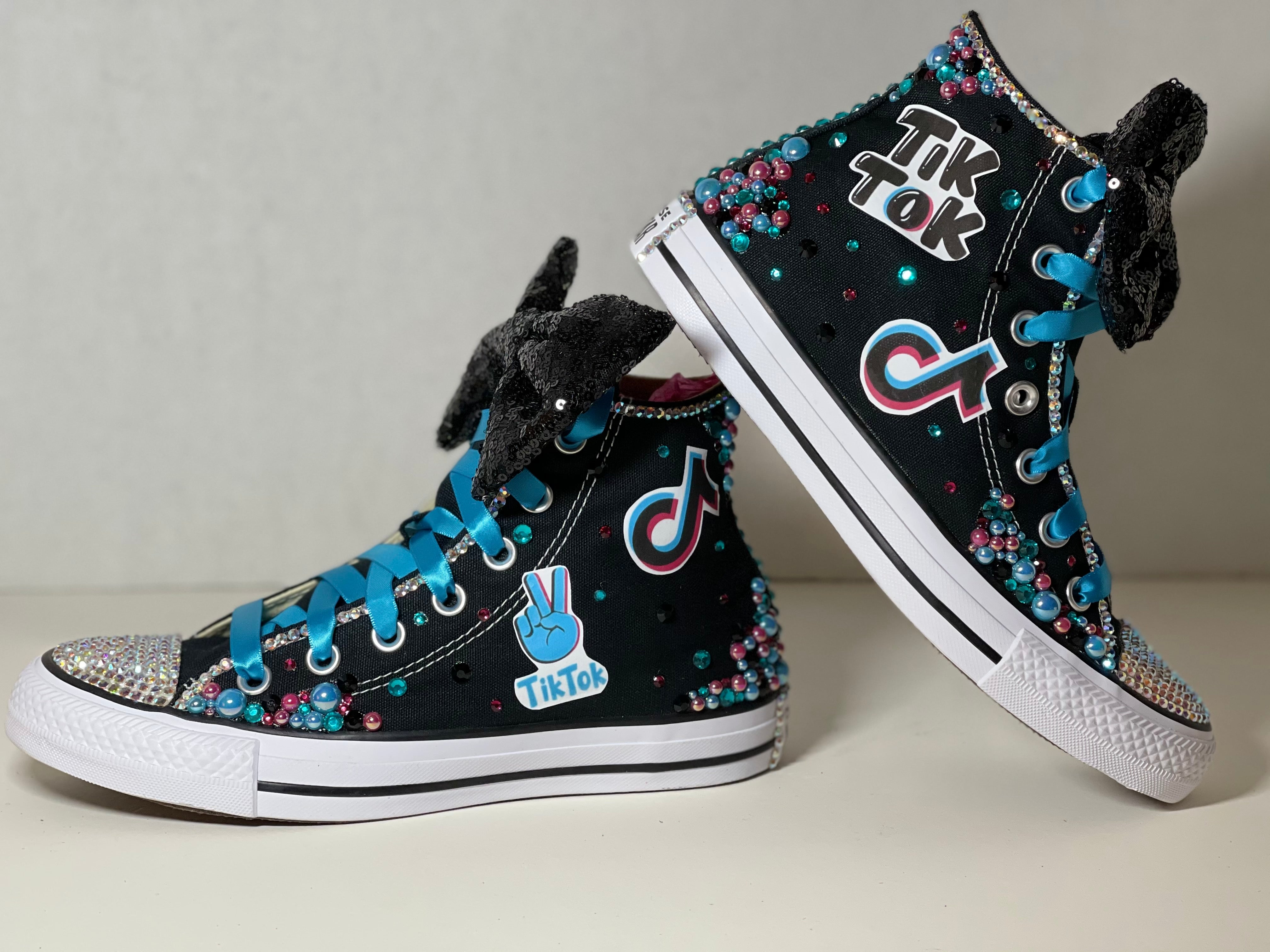 Tik Tok Blinged Converse Sneakers Little Ladybug Tutus