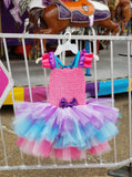 Purple Turquoise and Pink Tutu Dress