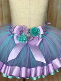 Ribbon Trimmed Tulle Tutu Skirt, customized in any color choice - Little Ladybug Tutus