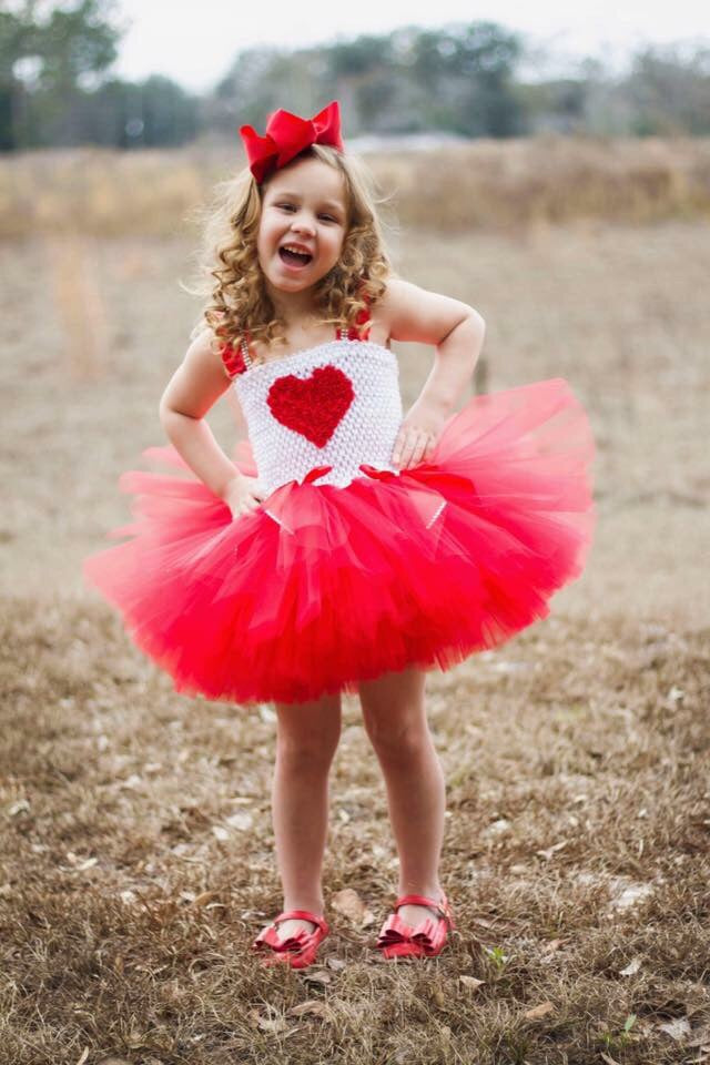 Valentines Day Tutu Dress, Valentine's Day Tutu Dress Little
