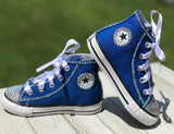 Blue Touch of Bling Converse Sneakers, Little Kids Shoe Size 10-3