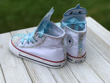 Baby Shark Converse Sneakers, Little Kids Shoe Size 10-2, Blue Baby Shark