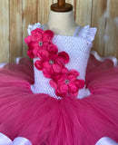 Pink and White Ribbon Trim Tutu, Pink Tutu Dress - Little Ladybug Tutus