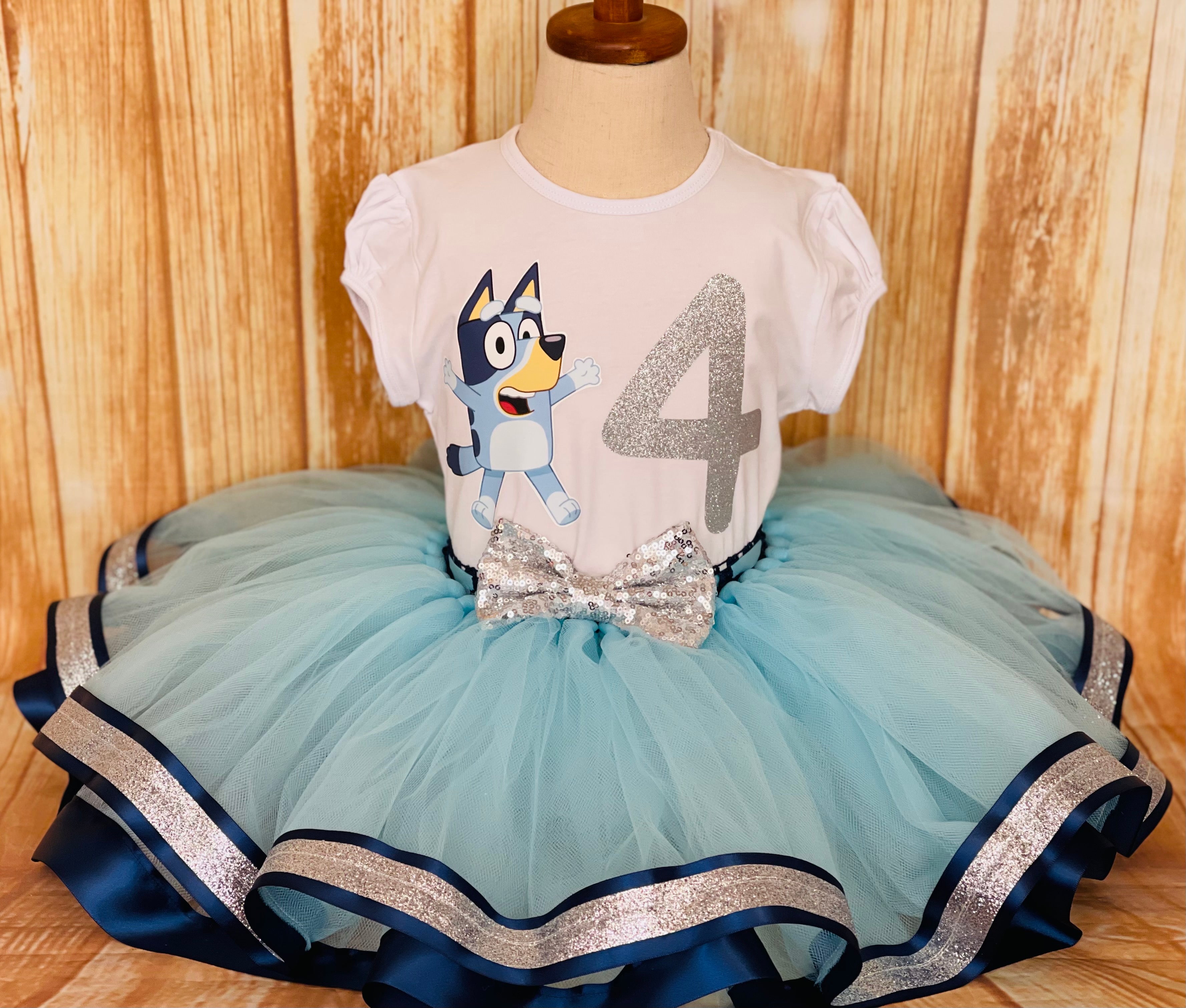 Bluey girls birthday party tutu and T-shirt fancy party outfit