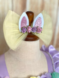 Easter Bunny Tulle Hair Bow