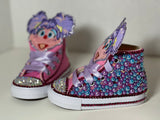 Abby Cadabby Sesame Street Custom Converse, Little Kids Shoe Size 11-3