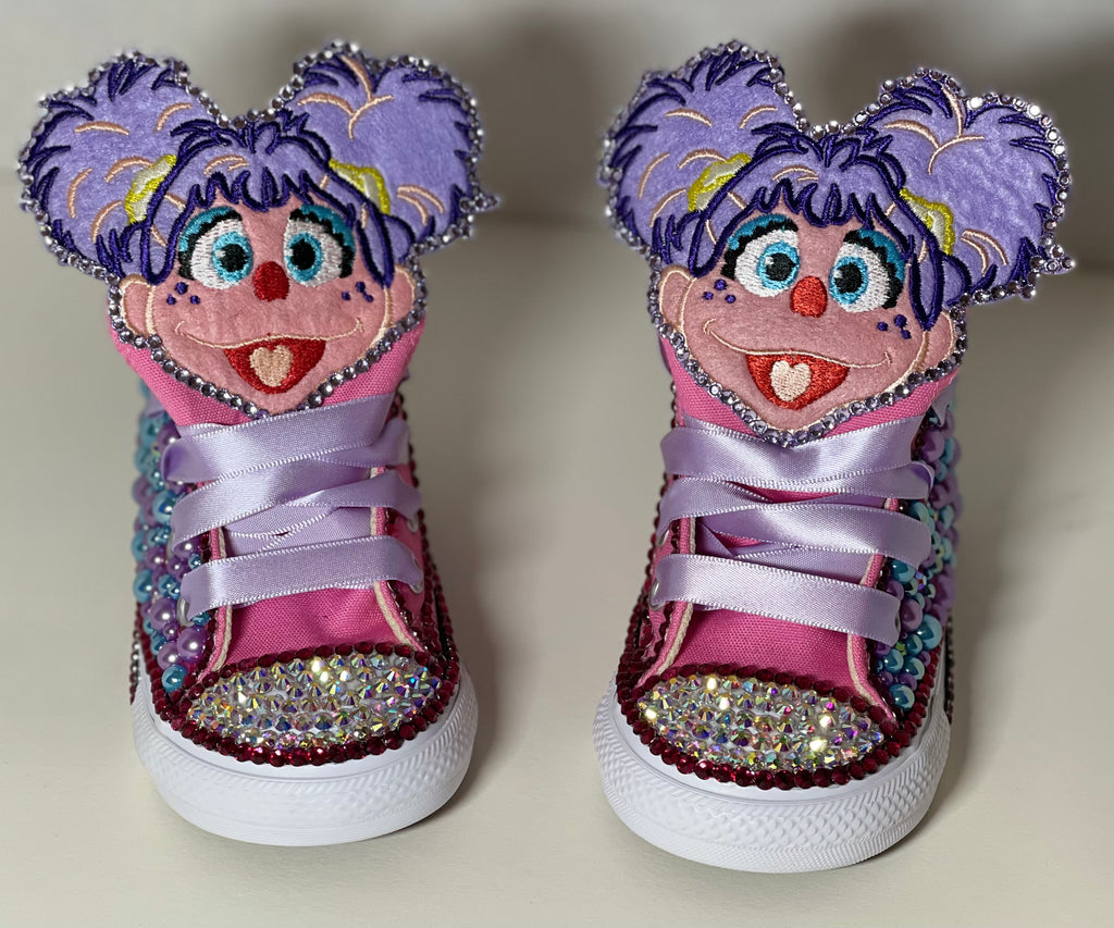 Abby Cadabby Sesame Street Custom Converse, Little Kids Shoe Size 11-3