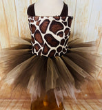 Giraffe Tutu, Girls Giraffe Costume, Giraffe Dress, Giraffe Halloween Costume