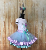 Unicorn Ribbon Trimmed Tutu, Unicorn Tutu, Unicorn Birthday Outfit - Little Ladybug Tutus