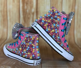 Jojo Blinged Bow Converse Sneakers, Little Kids Shoe Size 11-3