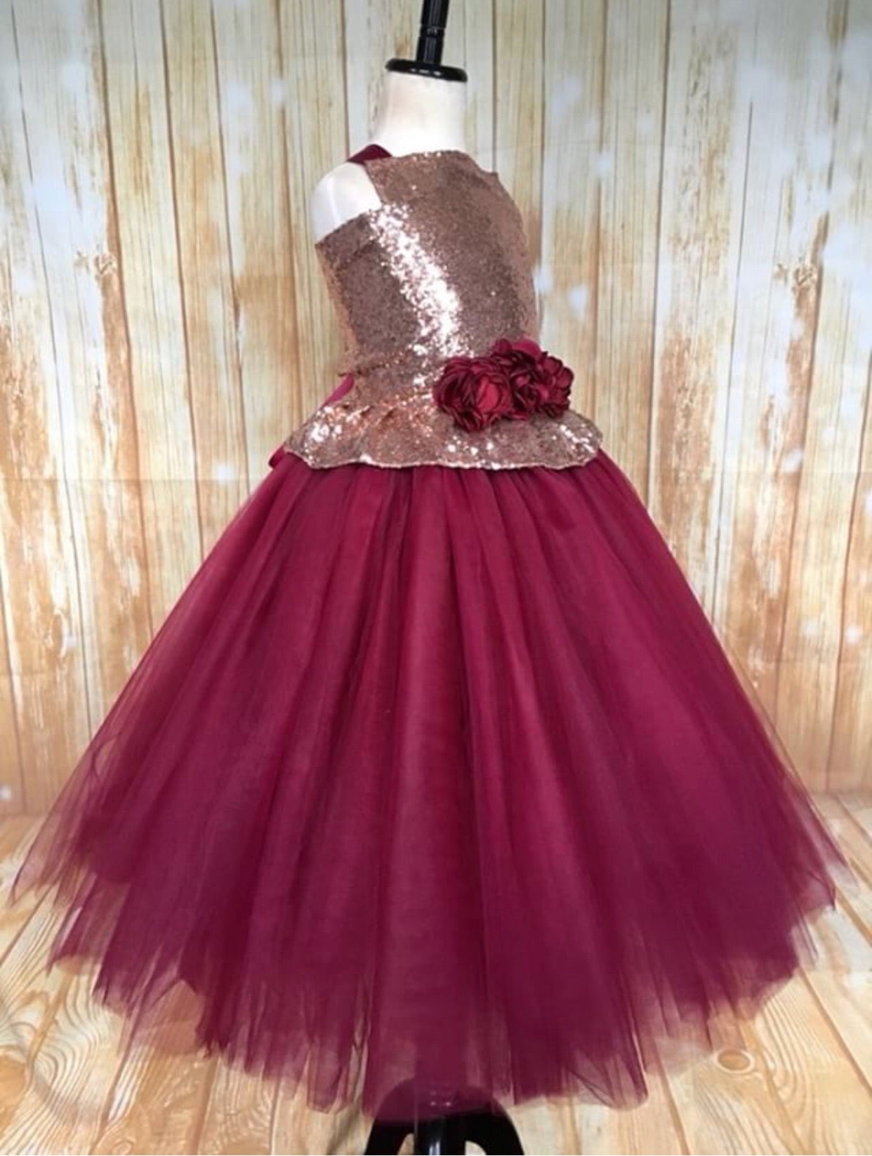 3622 Little Girl Birthday Gown with a Ruffled Skirt – Mia Bambina Boutique