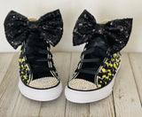 LOL Surprise Doll Queen Bee Converse Sneakers, Infants and Toddler Shoe Size 2-9(Hard Sole)