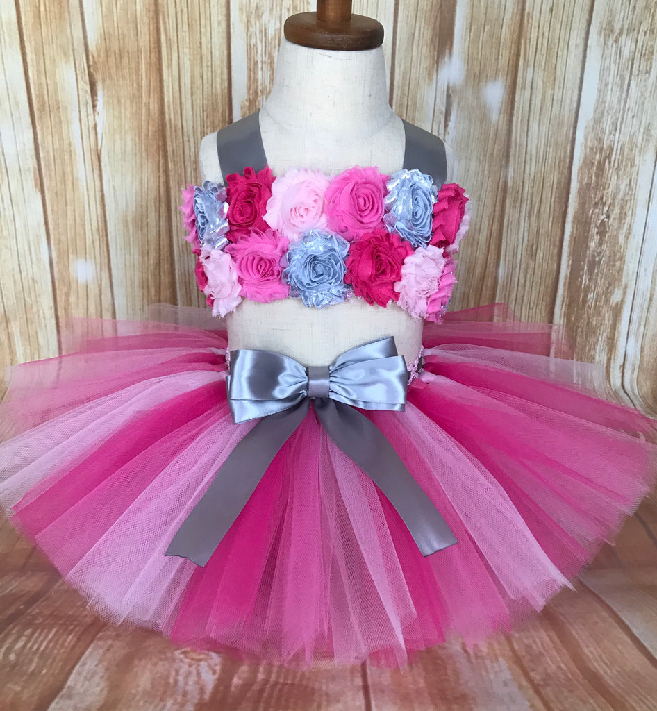 Pink Smash Cake Tutu Set, First Birthday Tutu