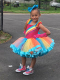 Jojo Ribbon Trimmed Tutu, Jojo Siwa Tutu, Jojo Siwa Girls Costume, Jojo Dress, Jojo Outfit - Little Ladybug Tutus