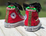 Cocomelon Blinged Converse, Infants and Toddler Shoe Size 2-9 (Hard Sole)