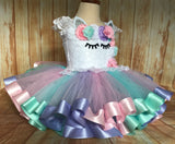 Unicorn Lace Tutu Dress, Unicorn Tutu, Unicorn Birthday Outfit