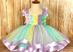 Pastel Easter Spring Rainbow Tutu