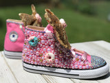 Donut Blinged Converse, Little Kids Shoe Size 11-3