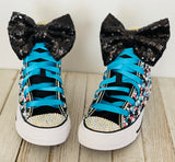 Tik Tok Birthday Blinged Converse, Little Kids Shoe Size 10-2