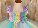 Pastel Rainbow Easter Tutu Dress