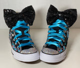 Tik Tok Birthday Blinged Converse, Little Kids Shoe Size 10-2