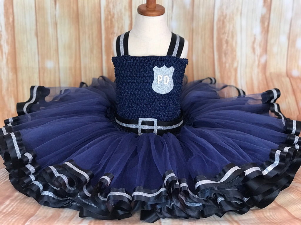 Police Tutu Costume, Police Tutu Dress, Girls Police Halloween Costume