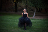 Black Tutu, Girls Black High Low Tutu Dress, Girls Black High Low Tutu - Little Ladybug Tutus