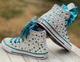 Frozen Elsa Blinged Converse, Little Kids Shoe Size 10-3