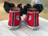 Minnie Mouse Blinged Converse Shoes, Little Kids Sneaker Size 10-3