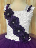 White and Purple Tutu, Purple Tutu Dress - Little Ladybug Tutus