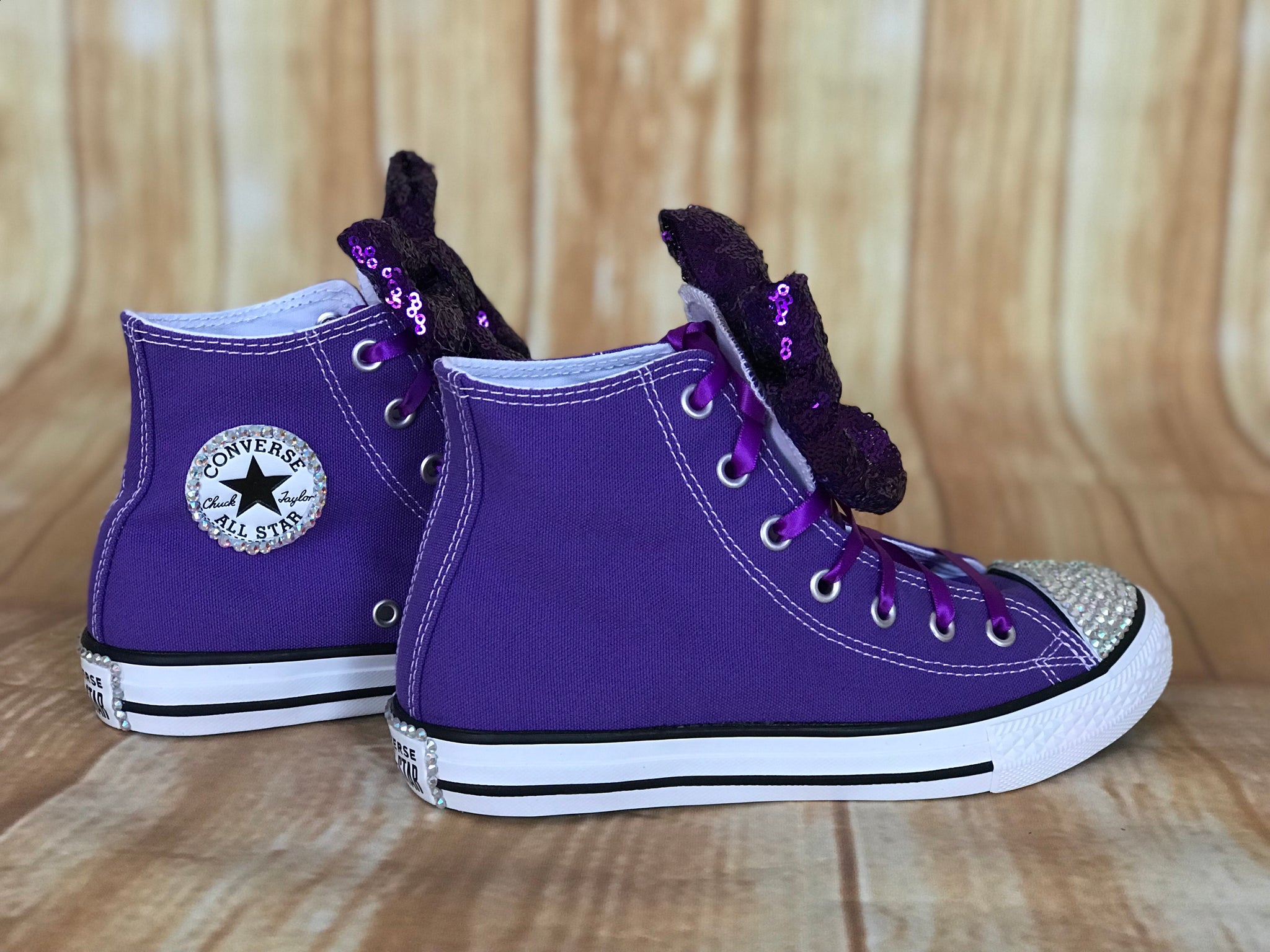 Kids converse shoes purple Clearance