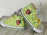 Princess Tiana Custom Converse, Big Kids Shoe Size 3-6