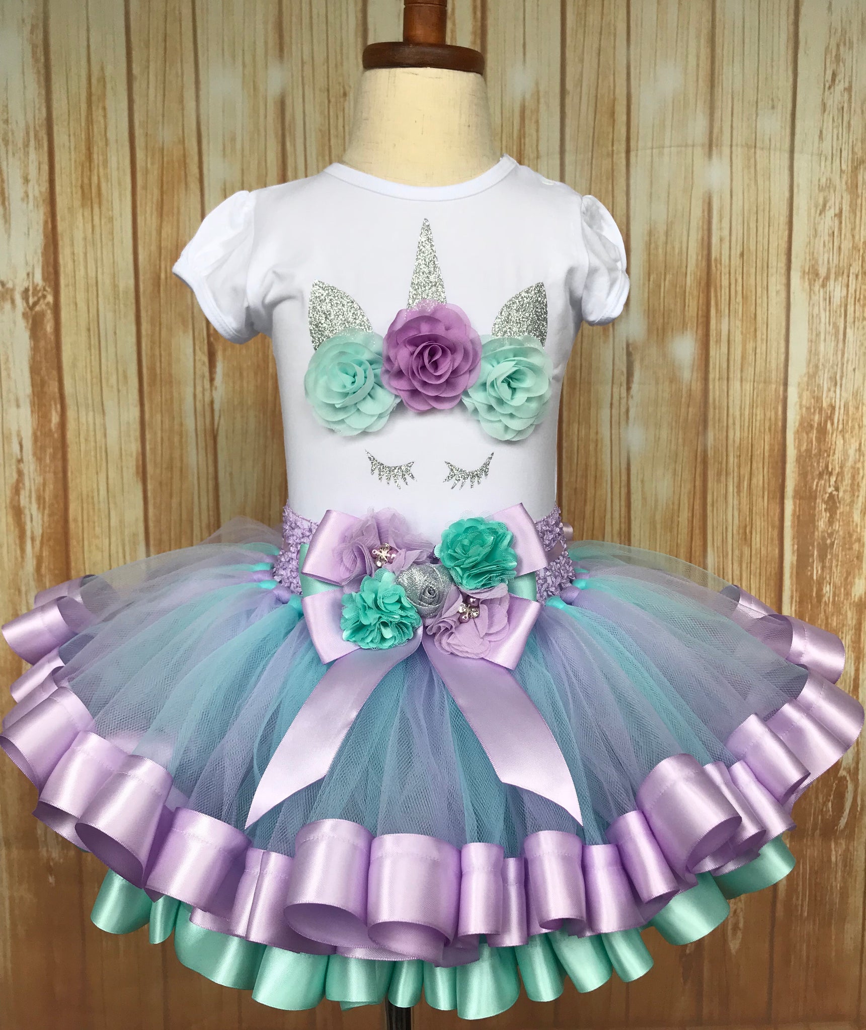 Unicorn birthday outfit for 3 year old sale