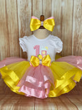Pink Lemonade Deluxe Birthday Tutu Outfit, Lemonade Birthday Party