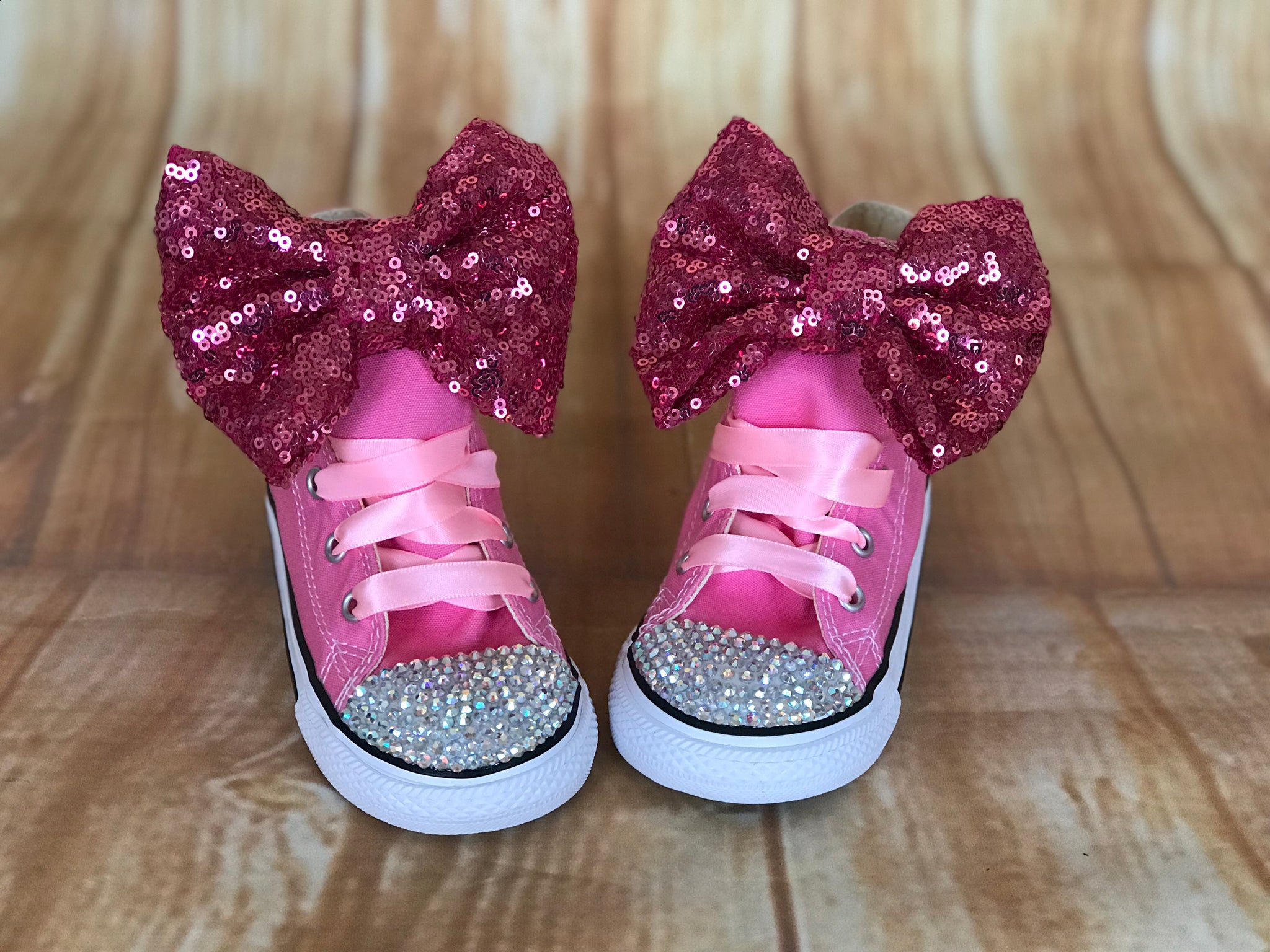 Red Touch of Bling Converse Sneakers, Little Kids Shoe Size 10-2