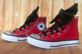 Red Touch of Bling Converse Sneakers, Little Kids Shoe Size 10-2