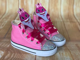 Baby Shark Pink Shoes, Infants and Toddler Sneaker Size 2-9 (Hard Sole)