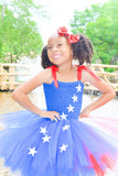 Stars & Stripes Tutu Dress, American Flag Tutu, Girls Patriotic Tutu - Little Ladybug Tutus